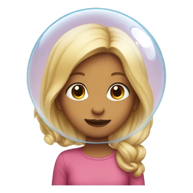 a girl in a bubble  sticker
