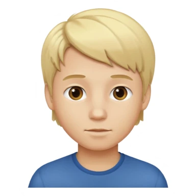 Blonde girl hair on boy sticker