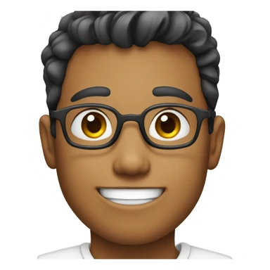 smiling boy in white shirt sticker