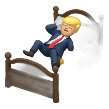 Donald Trump qui dort sticker