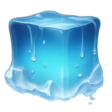 Melting ice cube sticker