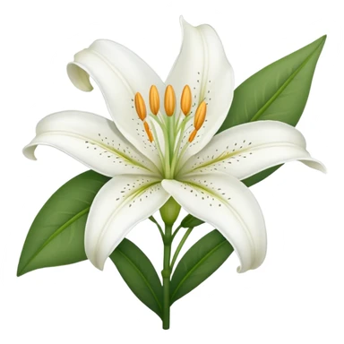 a white Lilly flower as a emoji sticker