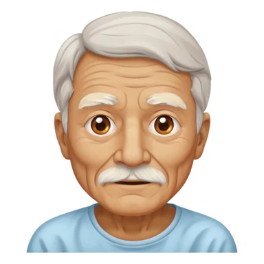 old man  with beauty mask  sticker