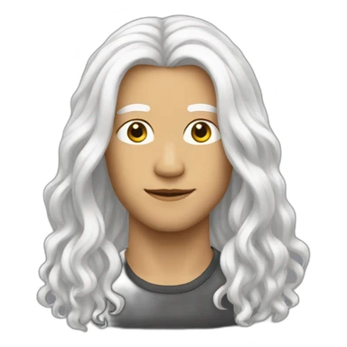 Sasha - men - white - long hair - LGBT sticker
