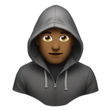 man with hood on sticker