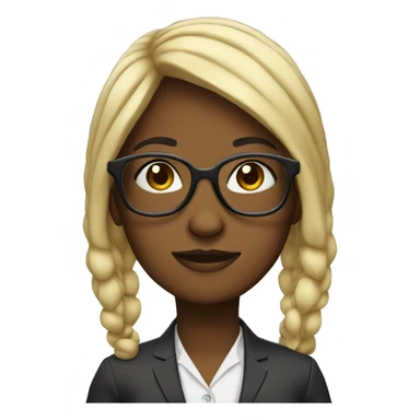 Wit girl with glasses sticker