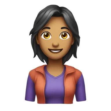 Uma rapariga a jogar um jogo num computador  sticker