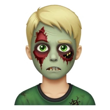 Blonde zombie profile picture boy emoji sticker
