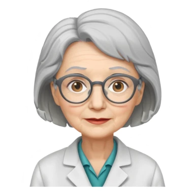 scientist professor old woman sticker