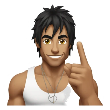 zyzz giving a peace sign sticker