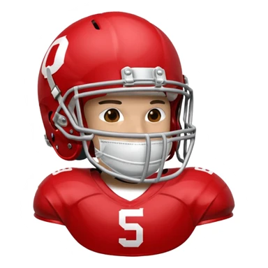 college football player helmets red  sticker