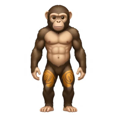 chimpanzee full body sticker