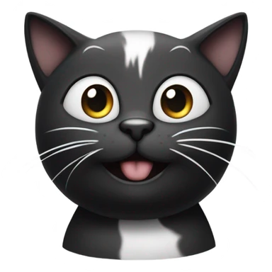 Black and white cat Loki god sticker