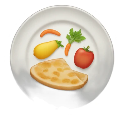 plate with food sticker
