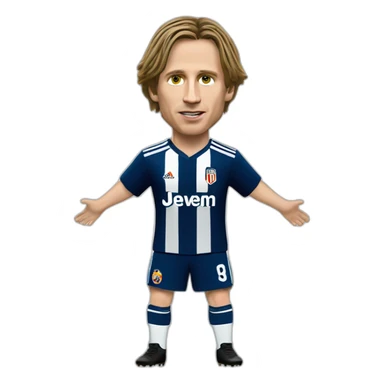 modric realistic football player sticker