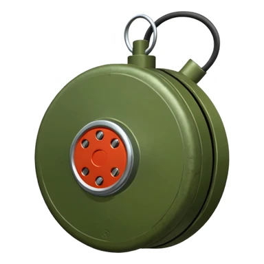 military green flat realistic anti-personnel mine sticker