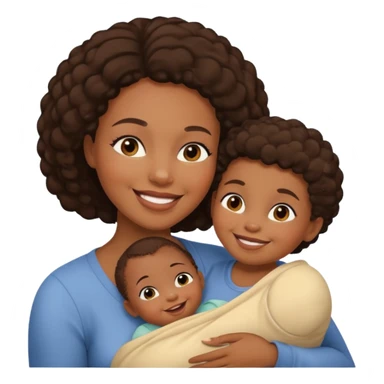a black mother and her baby sticker