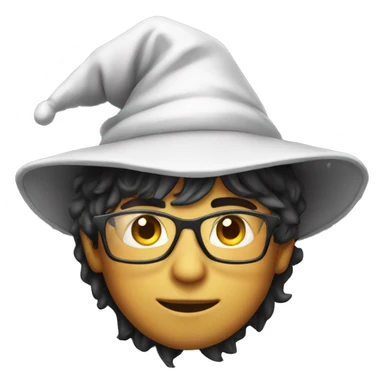a young wizard wearing glass with lighting hat sticker