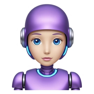 violet AI robot sticker