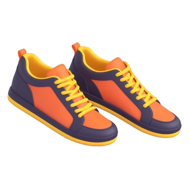trampoline shoes, playful, fun, energetic, simple background sticker