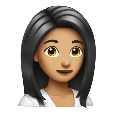 Tanned dark haired hairdresser  sticker