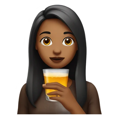 girl drinking a shot sticker