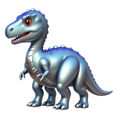 Chrome metallic dinosaur  sticker
