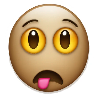 Emoji face with x and question mark eyes drooling sticker