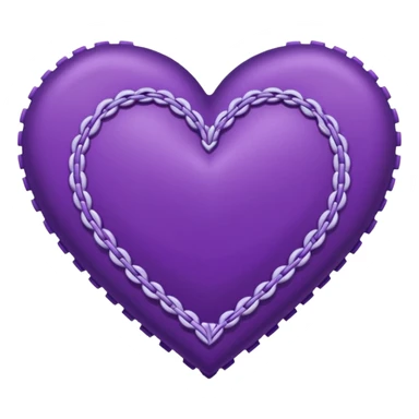purple mending heart sticker
