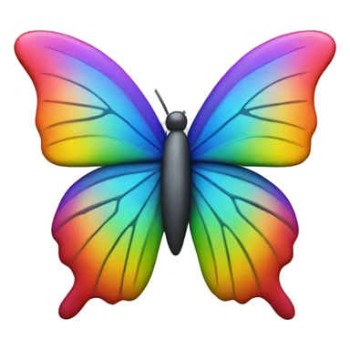 Symbol for adhd, rainbow butterfly sticker