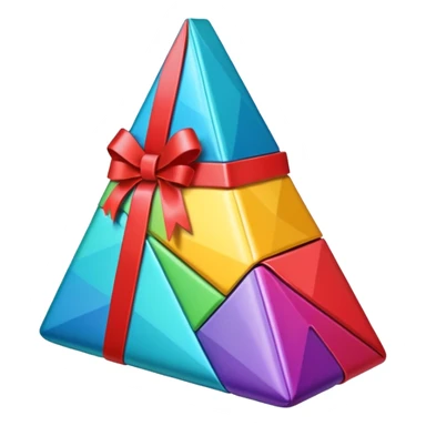 Surprise triangle box sticker