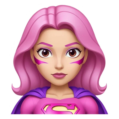 superwoman figure in pink and violet sticker