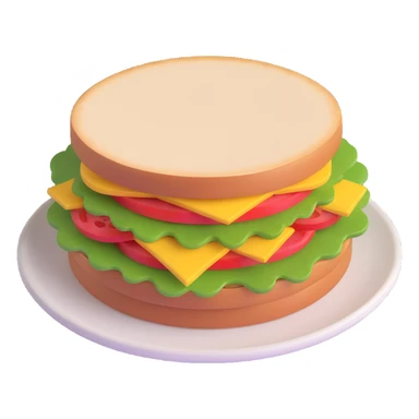 Round sandwich sticker