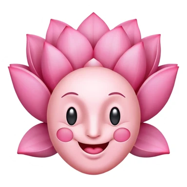 brain with happy face and lotus flower, representing mental harmony sticker