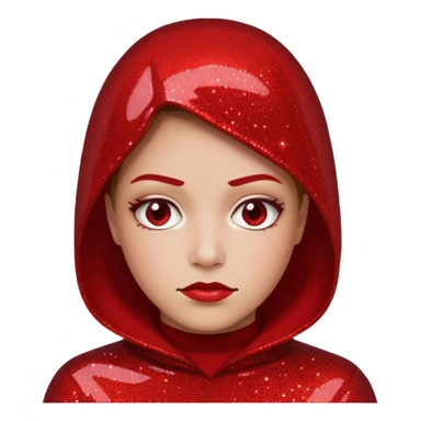 red glitter hacker sticker