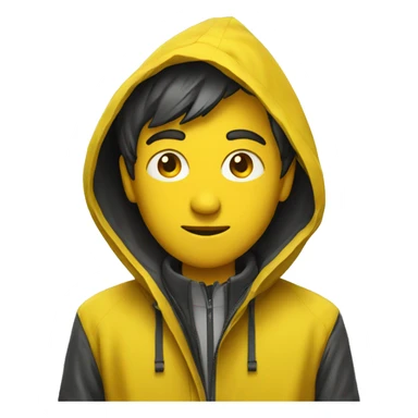 Guy in yellow rain jacket sticker