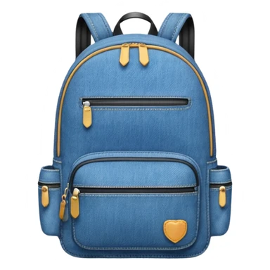 simple denim backpack 

 sticker