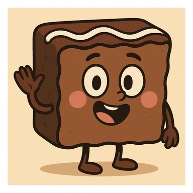 cartoon style illustration of a Little Debbie snack cake, cute and appealing sticker