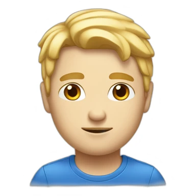 Homme blanc blond aux yeux bleus sticker