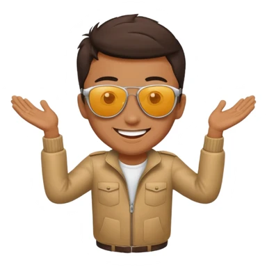 Fly with sun glasses sticker