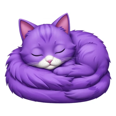 Un gato morado durmiendo en una mansión  sticker