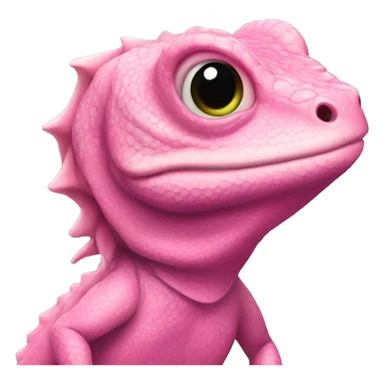 a small pink lizard  sticker