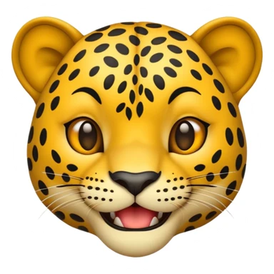 leopardo sonriente emoji, simpático sticker
