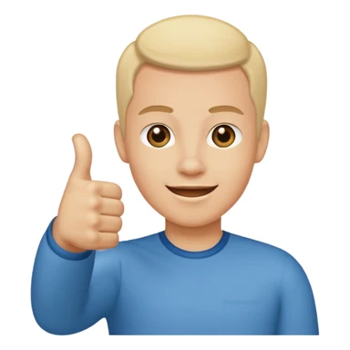 person with thumb up sticker