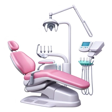 Pink dental chair sticker