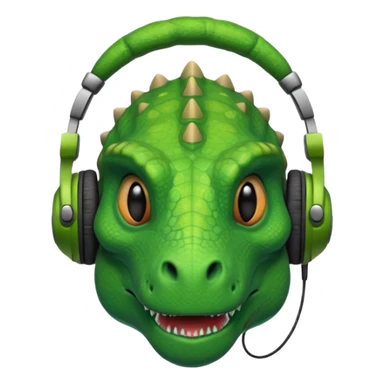 🦖と🎧のミックス sticker