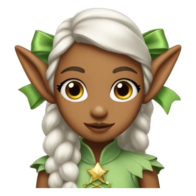 girl elf with bows in her hair sticker