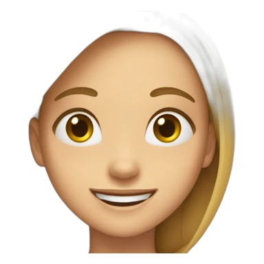 excited girl face sticker