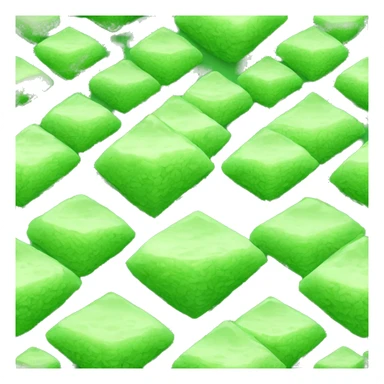 diamond shaped green rice cake sticker