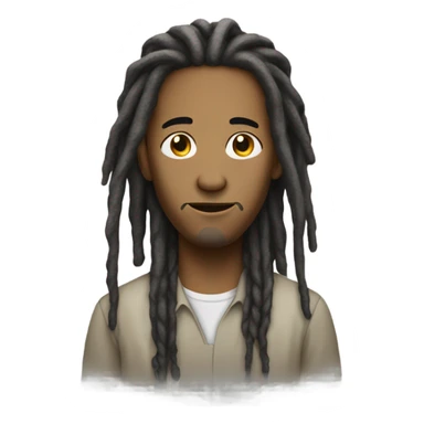 nonchalant dreadhead  sticker